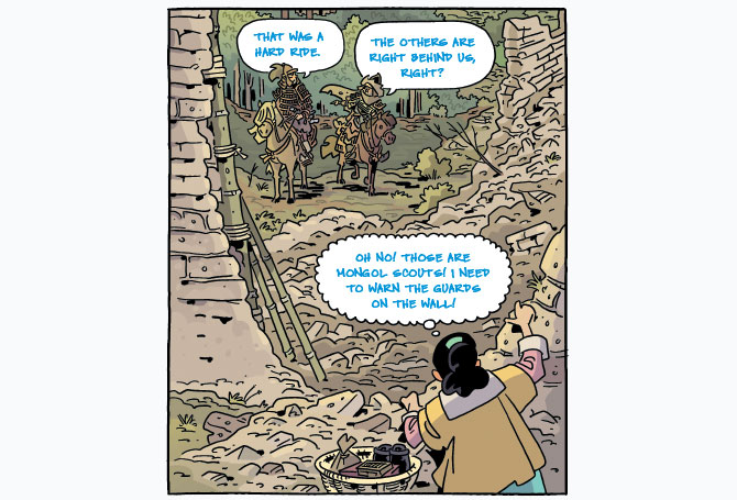 Comic of a person seeing the enemies approaching