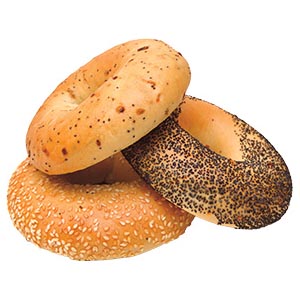 Image of three fresh bagels